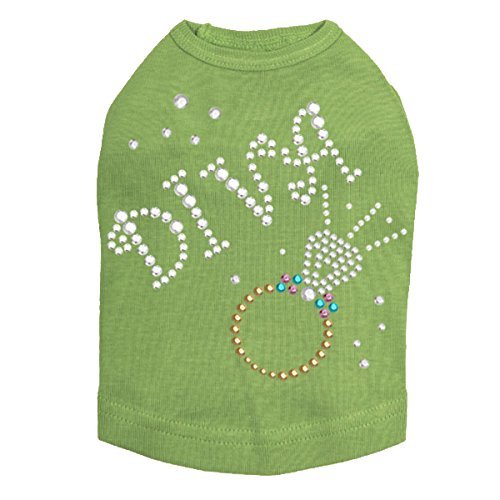 Diva with Ring Dog Shirt XL LIME GREEN
