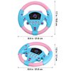 TOYANDONA 2 PCS Baby Steering Wheel Toy - Simulated Driving Controller, Early Education Pretend Driving Steering Wheel with Light Music for Boys Girls 4 5 6 Years Old