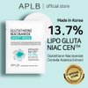 APLB Glutathione Niacinamide Sheet Mask 10pcs | LIPO GLUTA NIAC CEN™ 13.7% 0.85 FL.OZ/Korean Skincare, Deep hydration & Soothing, Sensitive Skin, Improve skin elasticity