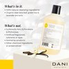 DANI Natural Moisturizing Shampoo Naturals - Warm Sandalwood Vanilla Essential Oil - Organic Aloe Vera & Coconut Cleansers - Sulfate, Phthalate & Paraben Free - Vegan & Cruelty Free - 12 Ounces