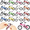 Kugliwa 16 Pcs Mini Finger Bikes Miniature Bicycle Toy Extreme Sports Mountain Bike Metal Game Set for Kids Adults Creative Game Cake Topper Favors Gifts, 8 Colors