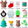 MALLMALL6 20Pcs Christmas Mochi Squeeze Toys for Xmas Party, Kawaii Animal Stress Relief Toys for Christmas Decoration Treat Bags Gifts, Birthday Gifts, Classroom Prize, Goodie Bag