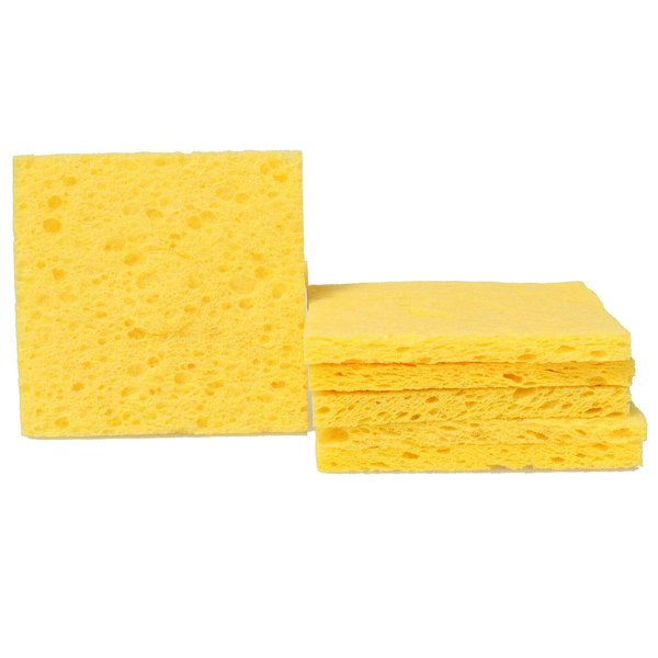 MEETOOT 6pcs Soldering Iron Cleaning Sponge 6x6cm Square Sponge High Temperature Sponge Welding Platform Sponge Welding Clean Pads