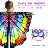 D.Q.Z Double-Sided Fairy Butterfly-Wings Costume for Girls Kids Dress-Up Halloween Costumes Mask Headband as Gifts (Rainbow)