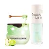 2Pcs Apple Lime Lip Bee Balm Honey Pot Lip Mask & Lip Glowy Oil Lip Gloss Care Set, Propolis Moisturizing & Nourish Lip Gloss Repair, Plump Dry Cracked Lip Scrub Exfoliator bálsamo para labios -Set D