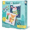 Little Yellow Bicycle: Reindeer Paint-by-Number Kit - Complete Art Set W/ 2 Canvases, 2 Brushes & 8 Paint Pots, Holiday-Themed, Kid & Adult Craft Kit