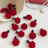 Rose Hair Clip for Women Girls, 20 Pcs Mini Red Flower Hair Barrettes Headpiece Hair Vintage Hair Pins for Bridal Wedding Valentine Mother's Day Halloween Birthday Party Gift