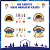 WhatSign Nativity Crafts for Kids - 24PCS Nativity Scene Stickers Crafts DIY Nativity Stickers Ornament Religious Craft Kits Christmas Tree Decor Christmas Gifts for Kids Xmas Party Favors