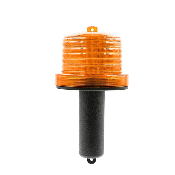 DE-Spark Handheld Emergency LED Solar Powered Strobe Warning Light, Road Construction Cone Traffic Light Flicker Beacon Lamp