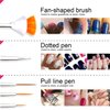 Teenitor Nail Art Kit Nail Art Tools, Nail Design Kit with Nail Art Brushes, Nail Tape Nail Gems Rhinestones, Nail Dotting Tools Nail Foil, Butterfly Nail Design Tools for Nail Art Supplies