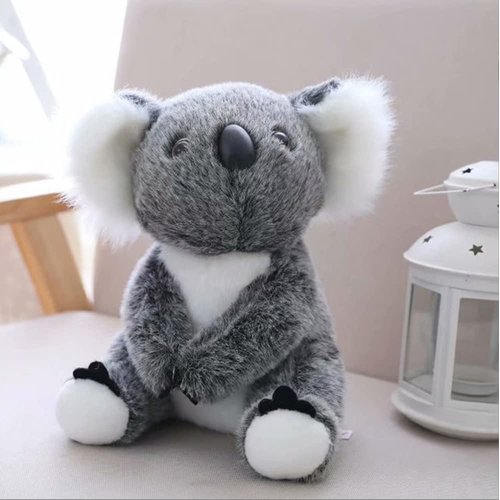NatureMan Koala Bear Stuffed Plush Animal Simulation Koala Doll Toy Gift for Kids (Gray,11inch