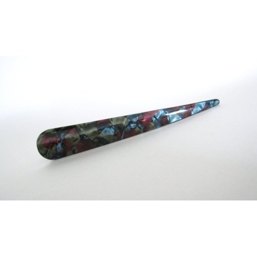 Generic Abalone shell look marbled acrylic and metal alligator hair claw clip clamp