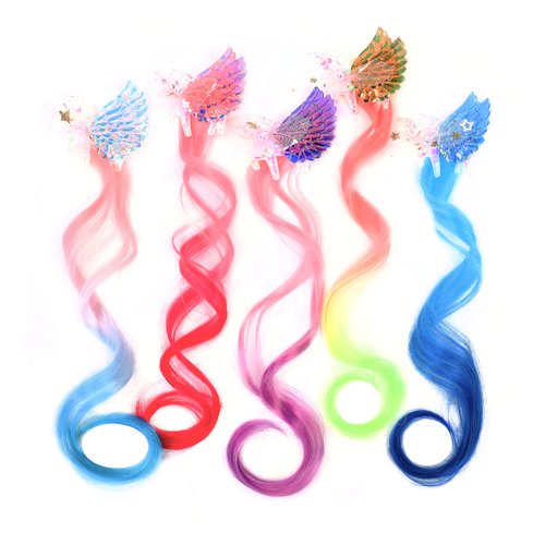 JIUSERLU Glitter Unicorn Hair Accessories Hair Clip For Girls Kids For Toddler Girls Girls Bows For Hair Hair Extensions Hair Accessories For Little Girls(5- Colored)