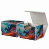Strong Magnet Card Case Deck Box Mtg Card Box Playing Card Box Magic Deck Box Tcg Up to 200 Cards Creative Pattern Trading Card Storage Box for Collectible Card Games, Dragon Flies Against The Fire