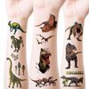 Tuenmofun 24 Sheets Dinosaur Temporary Tattoos for Kids, Individually Wrapped Paper Waterproof Dinosaur Stickers for Boys & Girls Birthday Party Supplies makeup