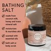Moon Bath Milk + Honey Sundance Sea Bath Salts | Exfoliating Body Scrub & Bath Soak w/Frankincense, Bergamot & Lavender Essential Oil. Relax, Soothe Muscles, Detox | Organic Body Care, 8 oz.