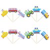 Gyufise 36Pcs Transportation Cupcake Toppers Car Truck Train Airplane Ship Party Cake Toppers Picks for Kids Birthday Baby Shower Party Decorations Supplies