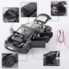 OANMYJJO Toy Cars Y 1/24 Zinc Alloy Diecast Metal Model Car, Pull Back Toy Model with Light and Music, Suitable for Children Aged 3 and Above as Gifts(Black)