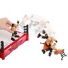 Mattel WWE Knuckle Crunchers Playset with Action Figure & Accessories, Rebound Ring with Flex Mat Technology, Brock Lesnar 2.5-inch Figure