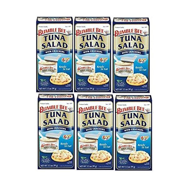 Bumble Bee Tuna Salad with Crackers, Ready to Eat, 3.5 Oz, Pack of 6.