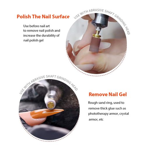 Nail Drill Bits Sanding Bands for Nail Drill, Lumcrissy Sanding Band with Storage Box,Include 250 Superfine Grinding Wheel Sand Bands and 3 Pieces Mandrel for Most Size 3/32" Nail Drill