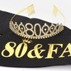 80th Birthday Sash and Tiara for Women, 80th Birthday Decorations for Women, 80 & Fabulous Sash and Tiara Set, Happy 80th Birthday Decorations, 80th Birthday Gifts for Women