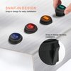APIELE Waterproof Round Rocker Toggle Switch 2 Position DC 12V 20A ON-Off with LED Light SPST 3 Pins 4Pcs KCD1-8-101NW (Four Color Pack)