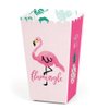 Pink Flamingo - Party Like a Pineapple - Tropical Summer Party Favor Popcorn Treat Boxes - Set of 12