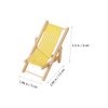 LUOZZY 12pcs Dollhouse Miniature Furniture Accessories Mini Wooden Folding Beach Sunbath Chair Longue Deck Chair for Fairy Garden Dollhouse Decoration