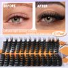 Super Dark Lash Clusters 8-18mm Mega Cat Eye Lashes Kit Silk material Durable Cotton Band D Curl Thick Volume Eyelash Clusters Waterproof 144Pcs DIY Lash Extensions Kit by Hiklasy