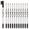 Boobeen 12 Packs Eyebrow Pencils with Soft Brush 2-in-1 Natural Waterproof Eyebrow Pen Long-lasting Brows Makeup, Dark Brown Eye Brow Pencil Set Eye Brow Liners