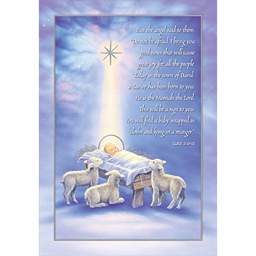 A Savior Has Been Born - Designer Greetings Box of 18 Religious Christmas Cards