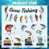 Gone Fishing Birthday Party Decorations - Include Hanging Banner Hanging Swirl Centerpieces Fishing Party Supplies Fishing Theme Birthday Party Decor