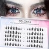 DSLONG Manga Lashes Natural Look Individual Lash Wispy Silky Anime Eyelashes Cluster Japanese Cosplay False Eyelashes Reusable, Look Like Extensions DIY At Home (White Moonlight)