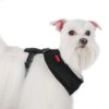 Puppia Soft Dog Harness No Choke Over-The-Head Triple Layered Breathable Mesh Adjustable Chest Belt and Quick-Release Buckle, Black, X-Small