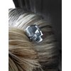Crystal Skull Bobby Pins in Black Midnight, Set of 2, Gothic Halloween Hair Jewelry