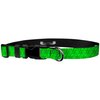 Moose Pet Wear Dog Collar - Patterned Adjustable Pet Collars, Made in the USA - 1 Inch Wide, Medium, Modern Green