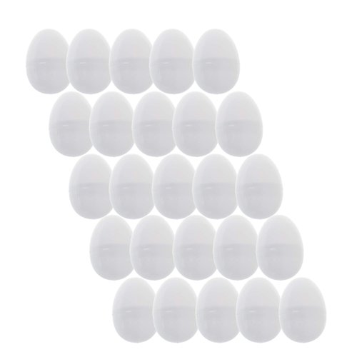 Homakover 50pcs Plastic Easter Eggs 2.25" Blank Easter Eggs for Filling Specific Treats Perfect for Easter Theme Party Favor, Easter Hunt, Basket Stuffers Fillers