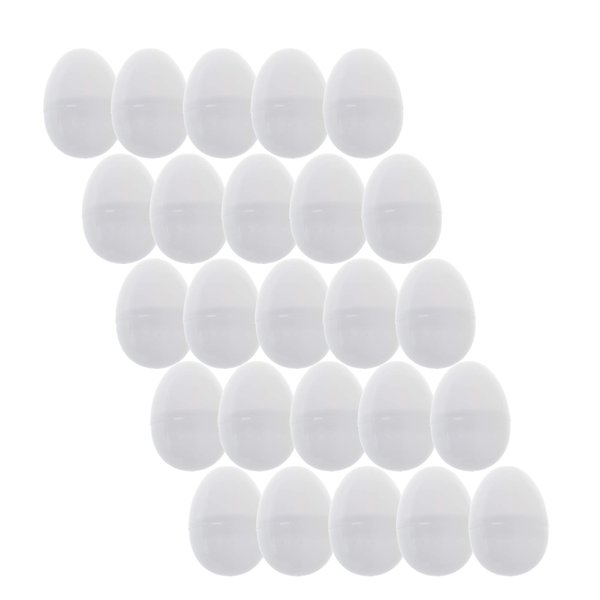 Homakover 50pcs Plastic Easter Eggs 2.25" Blank Easter Eggs for Filling Specific Treats Perfect for Easter Theme Party Favor, Easter Hunt, Basket Stuffers Fillers