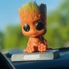 ITUBLE Groot Anime Car Dashboard Decorations Accessories Interior for Men Women Boys Girls, Bobbleheads Figures Bobblehead Dash Board Decor Auto Doll, Home Desk Car Ornaments with Cell Phone Holder