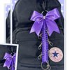 Cheer Bow Holder, 2 Pack Cheer Bow Keychains, Cheer Stuff Cheerleading Accessories, Paracord for Girls, Cheer Bow Holder for Backpack - Purple Bow