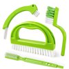 Living&Giving Grout Brush, (4 in 1) Grout Cleaner Brush, Tile Joint Scrub Brush with Handle, Stiff Cleaning Brush for All of The Household Such as Shower,Bathroom, Kitch, Seams, Floor Lines