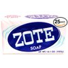 (PACK OF 25 BARS) Zote WHITE Laundry Bar Soap, with Even MORE Whitening Power & Satin Remover. Light Fresh Scent! Safe for delicate clothes! (25 Bars, 14.1oz Each Bar)
