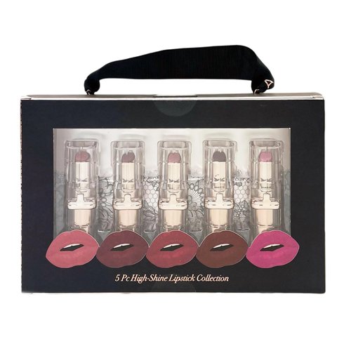 Paris Hilton High-Shine Lipstick Collection - Lip Makeup with Pink &amp; Red - Glossy All Day Wear Cr...
