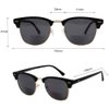 VITENZI Bifocal Sunglasses for Men and Women Semi Rimless Browline Reading Readers - Tivoli in Matte Black 1.50