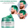 Temporary Green Hair Color Wax 4.23oz, Instant Hairstyle Mud Cream, Hair Pomades for Party, Cosplay, Nightclub, Masquerade, Halloween.(Green)