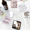 12 Pcs Press on Nail Storage Box with 60 Pcs Adhesive Double Sided Tape Acrylic Fake Nail Display Box Artificial False Nail Box Organizer Nail Case Nail Packaging Box for Nail Art Home Salon Use