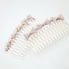 2 Pcs Faux Pearl Hair Side Combs Rhinestone Hair Comb Clips Bridal Decorative Combs Headpiece Wedding Crystal Hair Accessories for Women Girls Bow pearl