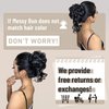 aforystanys Messy Bun Hair Piece Claw Clip Hair Bun Extension Curly Wavy Tousled Updo Hair Extensions Synthetic Chignon Buns Hair Pieces for Women-Dark Brown