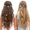 30PCS Bow Hair Clips Satin Mini Bowknot Barrettes Non-Slip Ribbon Hairpins Kawaii Claw Clip Small Pins Metal Sweet Halloween Hairstyle Accessorie for Women Girl Toddlers